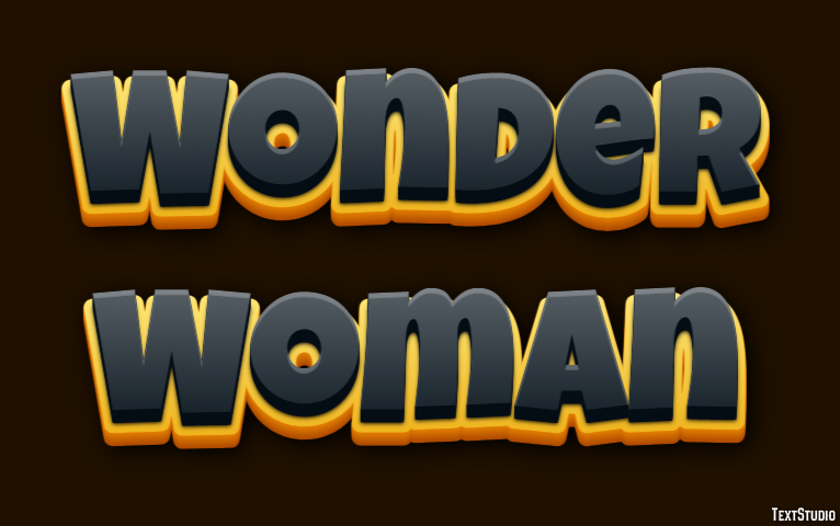 Wonder Woman Effet de Texte