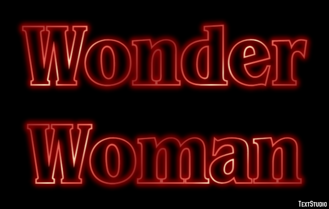 Wonder Woman Effetto testo