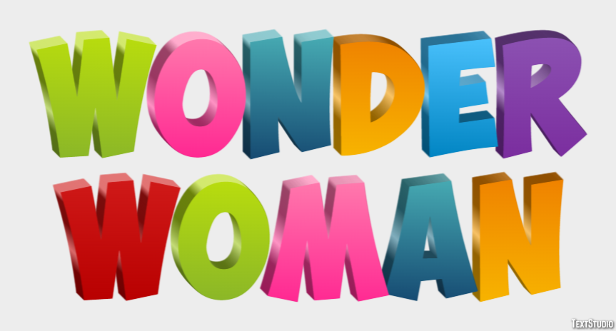 Wonder Woman Effetto testo