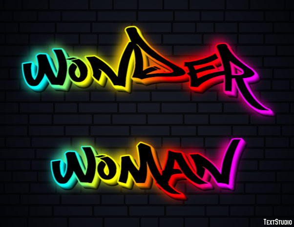 Wonder Woman Tekst Effect