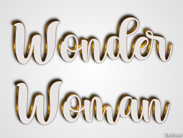 Wonder Woman Effet de Texte