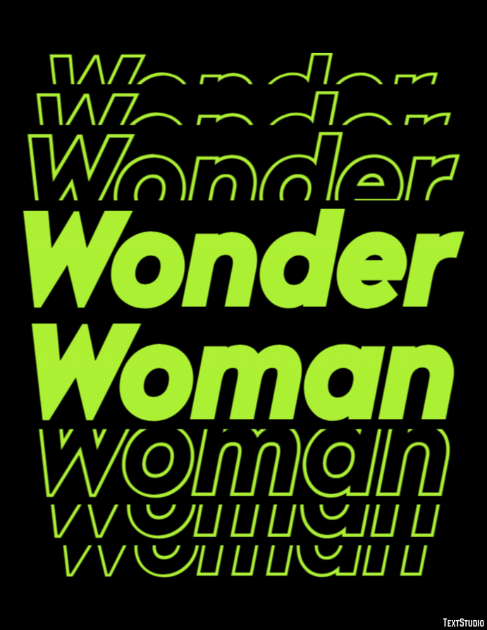 Wonder Woman Effetto testo