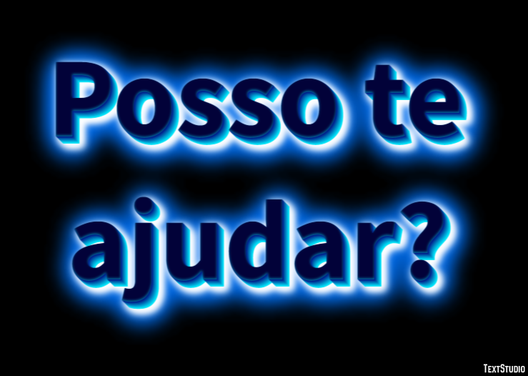 Posso te ajudar? Efecto de texto