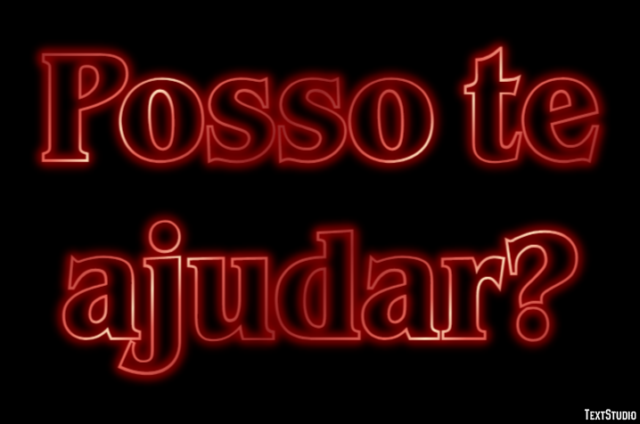 Posso te ajudar? Efecto de texto