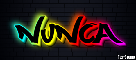 Nunca テキスト効果