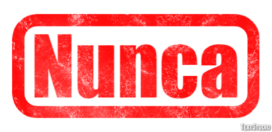 Nunca テキスト効果