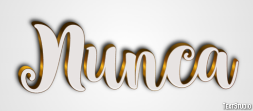 Nunca テキスト効果