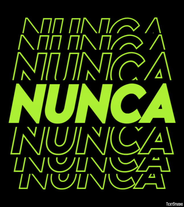 Nunca テキスト効果