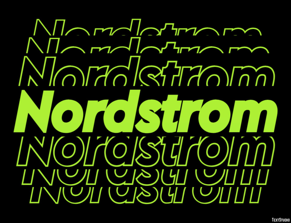 Nordstrom Texteffekt