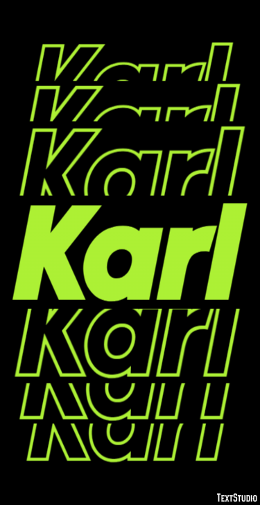 Karl Efeito de texto