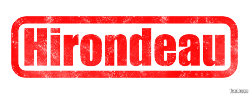 Hirondeau Effetto testo