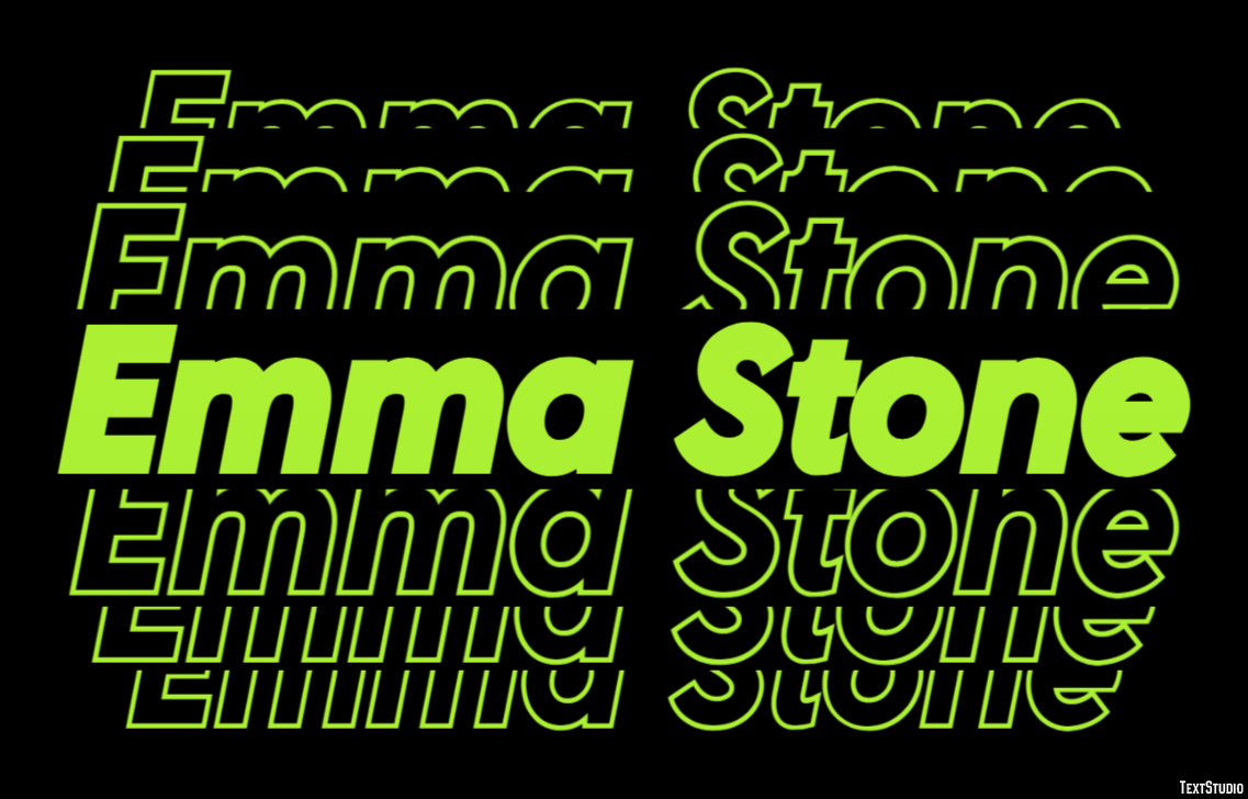 Emma Stone Efecto de Texto