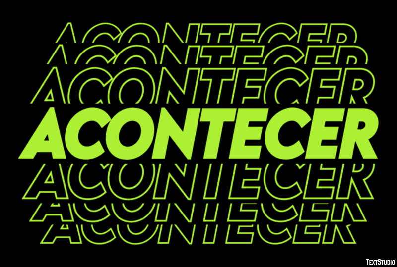 Acontecer Text Effect