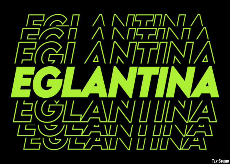 Eglantina Effetto testo