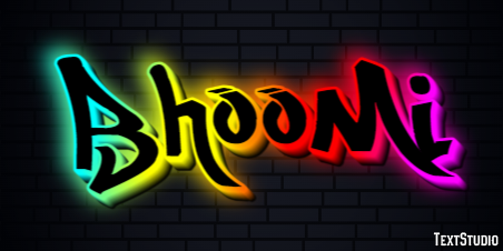 Bhoomi Text effect