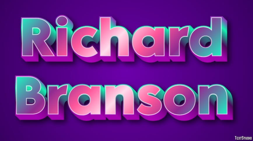 Richard Branson Efeito de texto