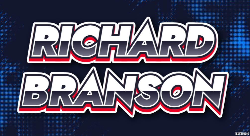 Richard Branson Efeito de texto