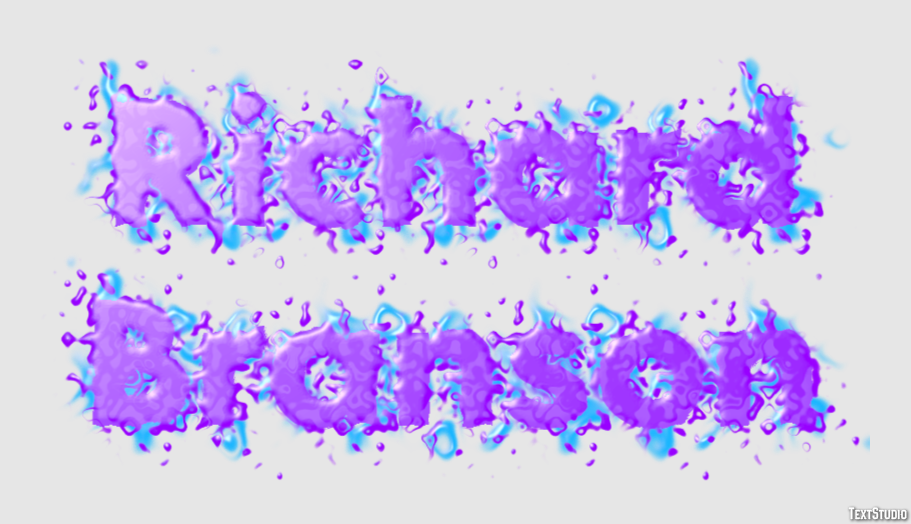 Richard Branson Efeito de texto
