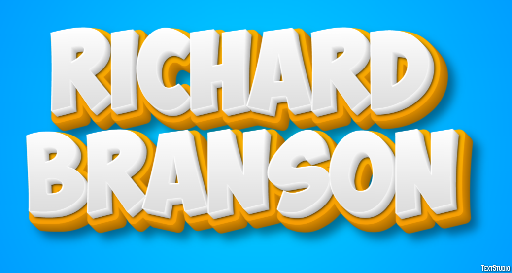 Richard Branson Efeito de texto