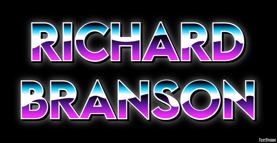 Richard Branson Efeito de texto