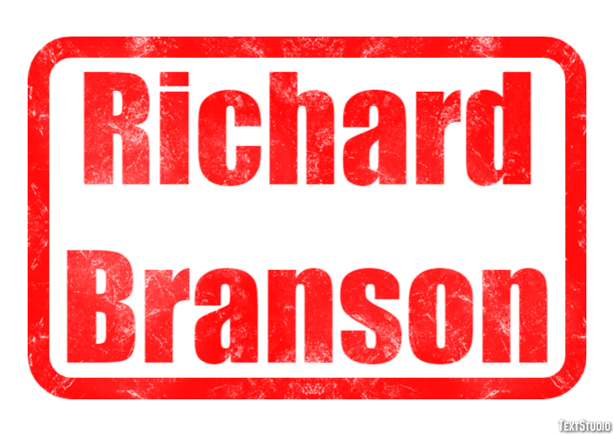 Richard Branson Efeito de texto