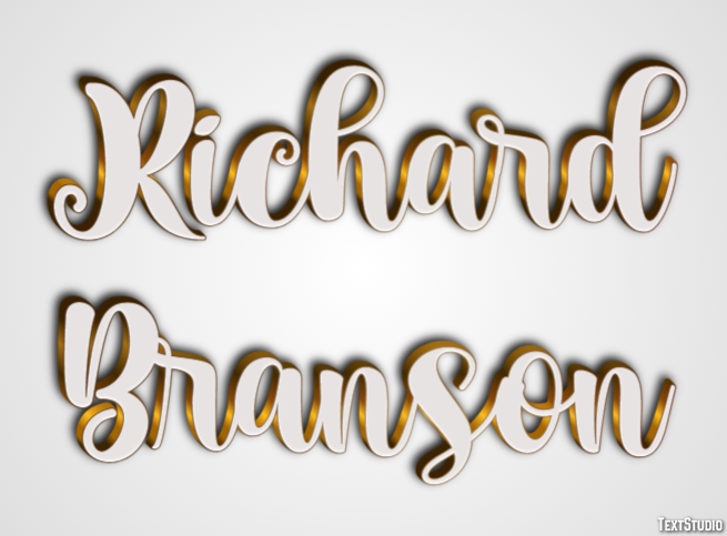 Richard Branson テキスト効果