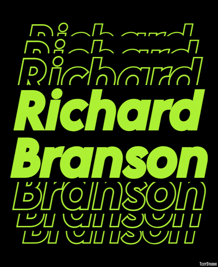 Richard Branson Efeito de texto