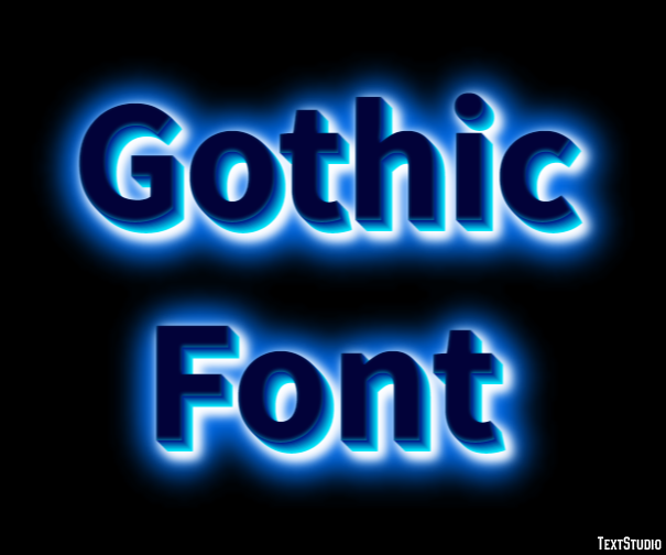 Gothic Font Effetto testo