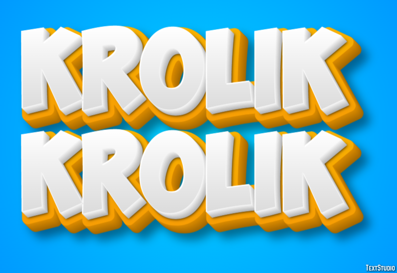 кролик krolik Текстовый эффект