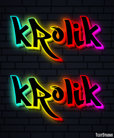 кролик krolik テキスト効果