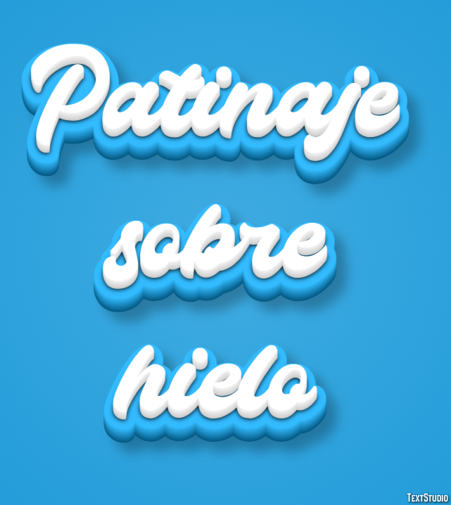 Patinaje sobre hielo Efecto de texto