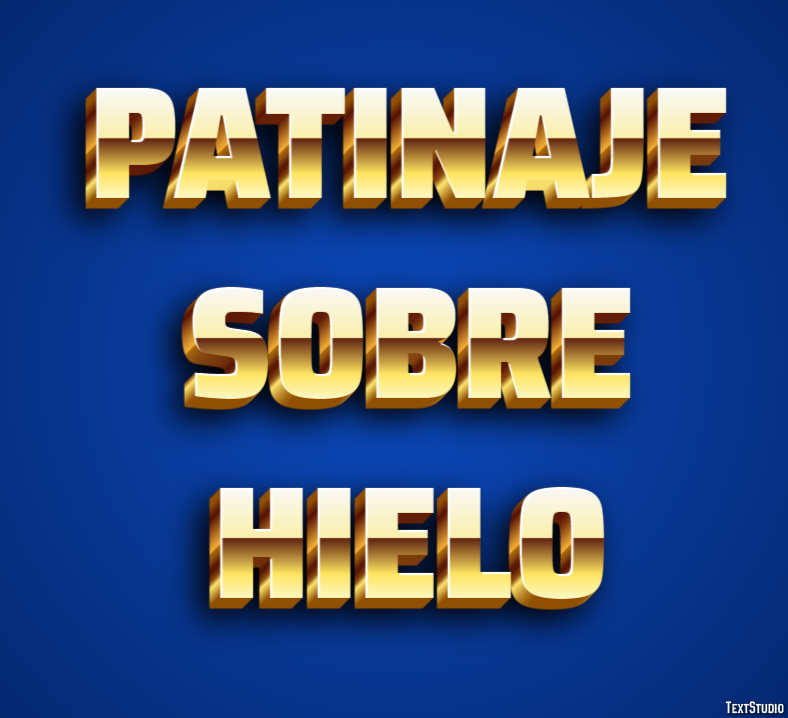 Patinaje sobre hielo Efecto de texto