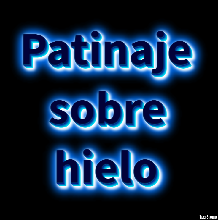 Patinaje sobre hielo Efecto de texto