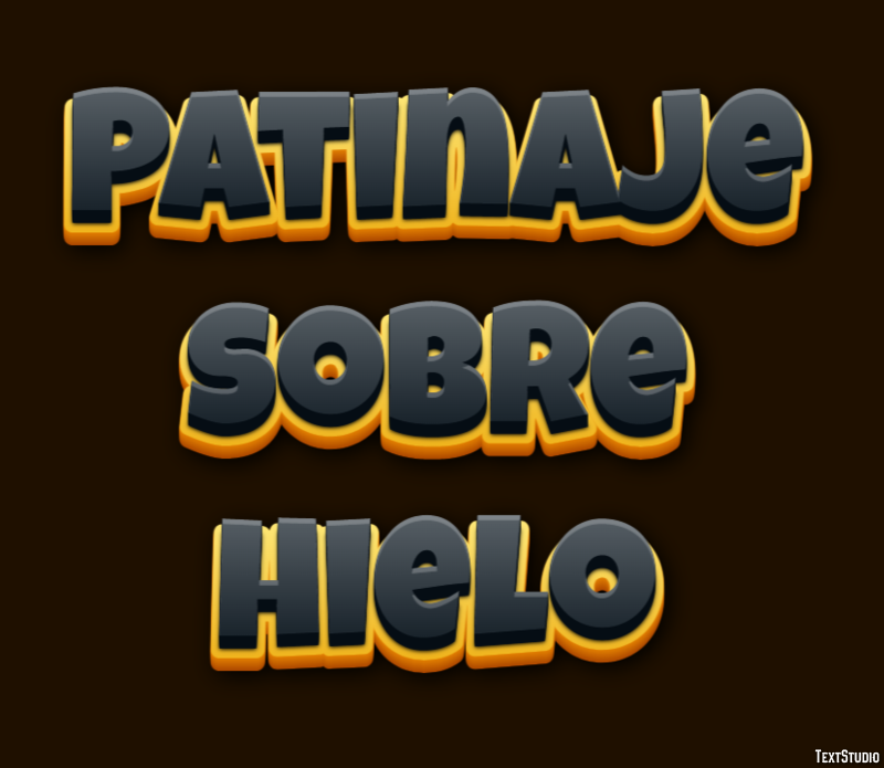 Patinaje sobre hielo Efecto de Texto