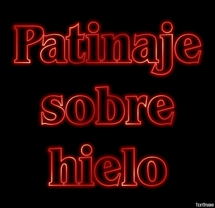 Patinaje sobre hielo Efecto de texto