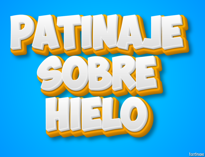 Patinaje sobre hielo Efecto de texto