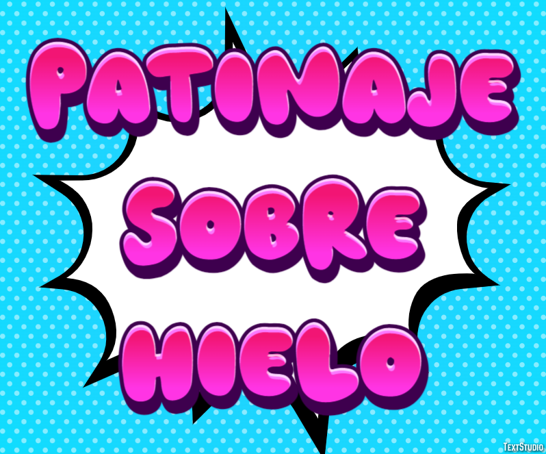 Patinaje sobre hielo Efecto de Texto