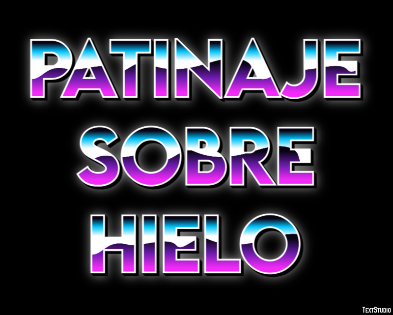 Patinaje sobre hielo Efecto de texto