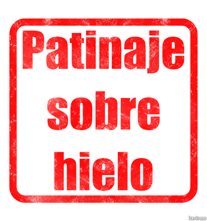 Patinaje sobre hielo Efecto de texto