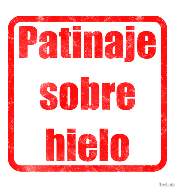 Patinaje sobre hielo Efecto de Texto