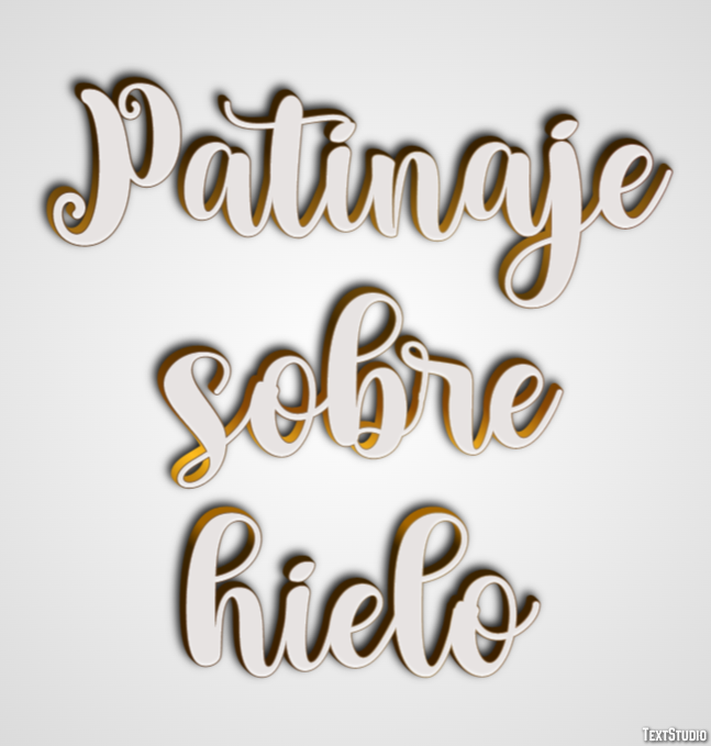 Patinaje sobre hielo Efecto de texto