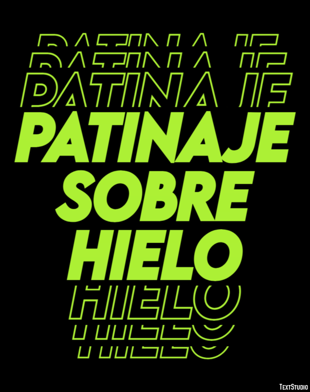 Patinaje sobre hielo Efecto de texto
