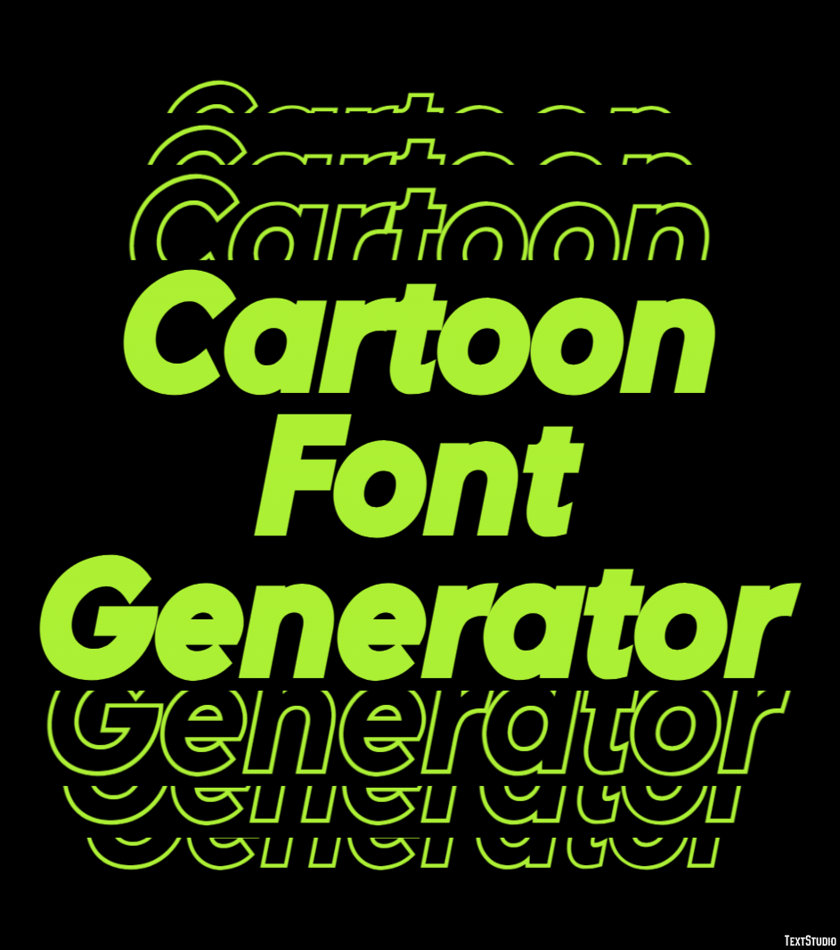 Cartoon Font Generator Efecto de Texto