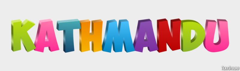 Kathmandu テキスト効果