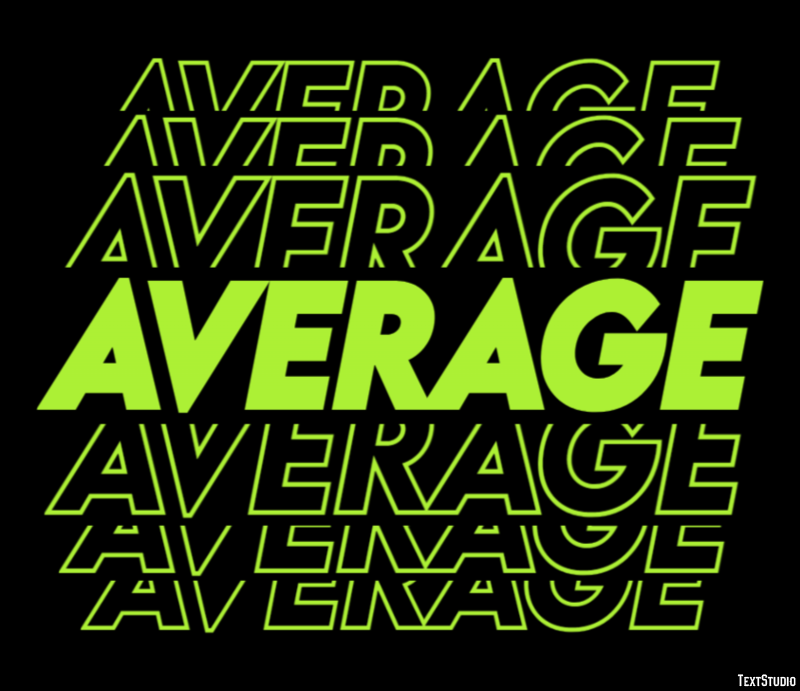 Average テキスト効果