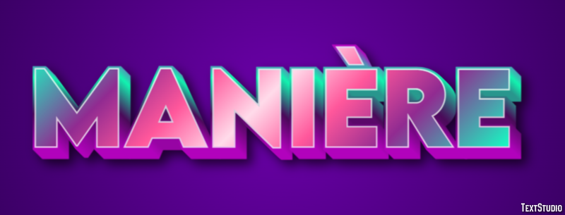 Manière Effet de texte