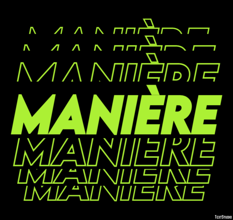 Manière Effet de texte