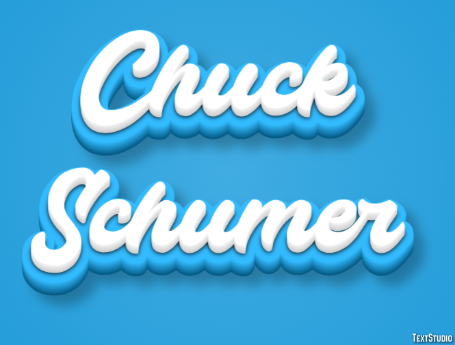 Chuck Schumer Text Effect