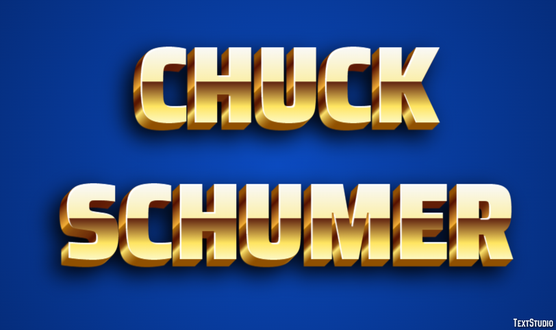 Chuck Schumer Text Effect