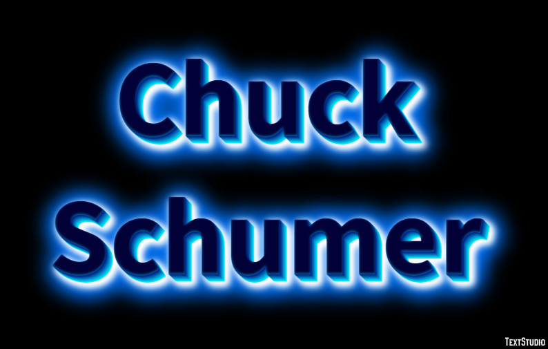 Chuck Schumer Text Effect